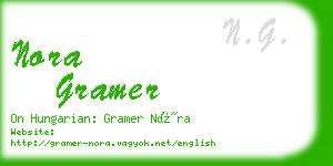 nora gramer business card